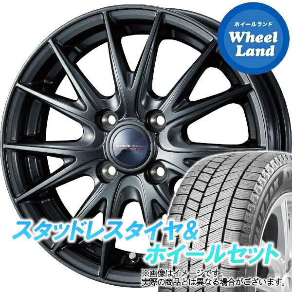 【25日(土)はお得な日!!】【タイヤ交換対象】ニッサン ウイングロード Y12系 WEDS ヴェルヴァ スポルト2 ディープメタル ブリヂストン ブリザック VRX3 195/55R16 16インチ スタッドレスタイヤ&ホイールセット 4本1台分