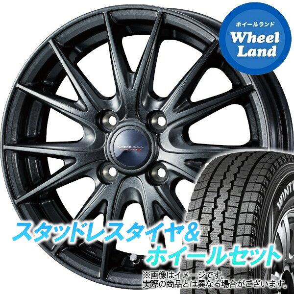 【20日(月)クーポンでお得!!】【タイヤ交換対象】スズキ キャリィ DA63T WEDS ヴェルヴァ スポルト2 ディープメタル ダンロップ ウインターマックス SV01 145/80R12 12インチ スタッドレスタイヤ&ホイールセット 4本1台分