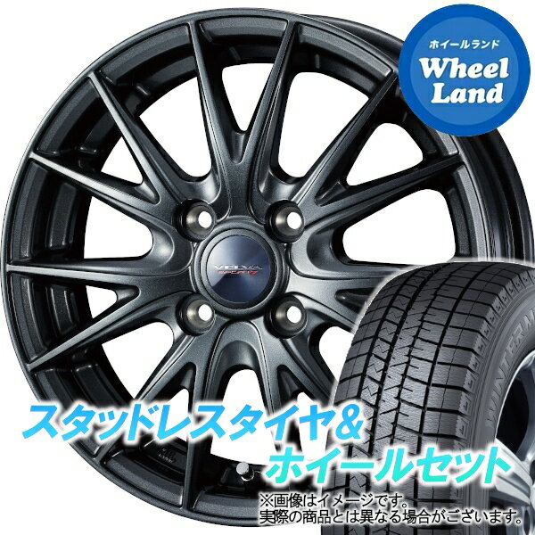 【1日(土)ワンダフル&クーポン!!】【タイヤ交換対象】ダイハツ ミラジーノ L650系 WEDS ヴェルヴァ スポルト2 ディープメタル ダンロップ ウインターマックス WM03 165/50R16 16インチ スタッドレスタイヤ&ホイールセット 4本1台分