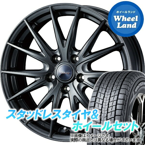 【25日(土)はお得な日!!】【タイヤ交換対象】ミツビシ アウトランダー CW5W WEDS ヴェルヴァ スポルト2 ディープメタル ダンロップ ウインターマックス SJ8+ 215/70R16 16インチ スタッドレスタイヤ&ホイールセット 4本1台分