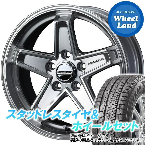 【25日(土)はお得な日!!】【タイヤ交換対象】ミツビシ デリカD:5 CV5W 2WD WEDS キーラー タクティクス ハイパーシルバー ブリヂストン ブリザック VRX2 215/60R16 16インチ スタッドレスタイヤ&ホイールセット 4本1台分