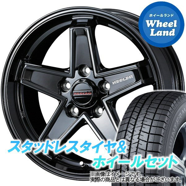 【25日(土)はお得な日!!】【タイヤ交換対象】ホンダ シビックセダン FC1 WEDS キーラー タクティクス グロスブラック ダンロップ ウインターマックス WM03 215/50R17 17インチ スタッドレスタイヤ&ホイールセット 4本1台分