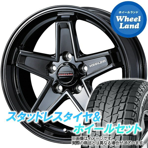 【25日(土)はお得な日!!】【タイヤ交換対象】ミツビシ アウトランダー GF7W,GF8W WEDS キーラー タクティクス グロスブラック ヨコハマ アイスガード SUV G075 215/70R16 16インチ スタッドレスタイヤ&ホイールセット 4本1台分