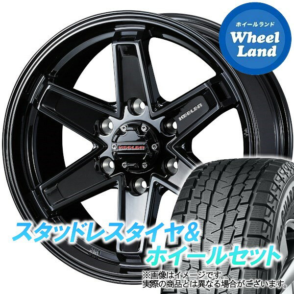 【20日(月)クーポンでお得!!】【タイヤ交換対象】ミツビシ パジェロ V80,90系 WEDS キーラー タクティクス グロスブラック ヨコハマ アイスガード SUV G075 265/65R17 17インチ スタッドレスタイヤ&ホイールセット 4本1台分