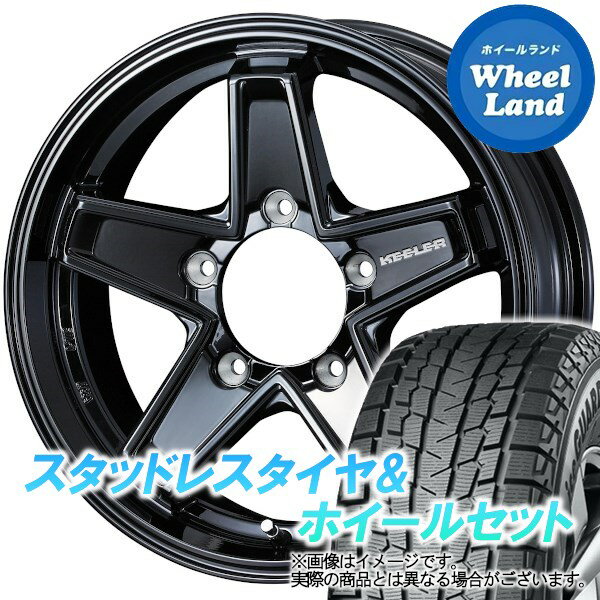 【30日(木)今月最後のクーポン!!】【タイヤ交換対象】マツダ AZオフロード JM23W WEDS キーラー タクティクス グロスブラック ヨコハマ アイスガード SUV G075 175/80R16 16インチ スタッドレスタイヤ&ホイールセット 4本1台分