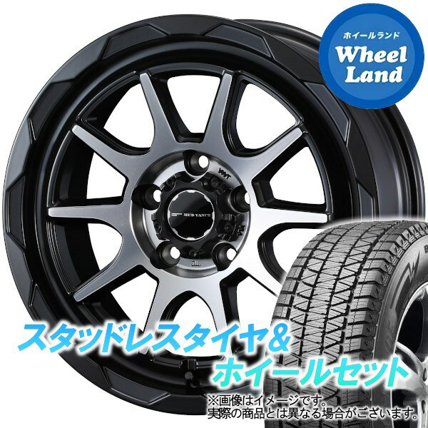 【25日(土)はお得な日!!】【タイヤ交換対象】ミツビシ アウトランダー GF7W,GF8W WEDS マッドヴァンス 06 マットブラックポリッシュ ブリヂストン ブリザック DM-V3 215/70R16 16インチ スタッドレスタイヤ&ホイールセット 4本1台分