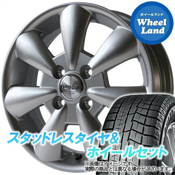 【20日(月)クーポンでお得!!】【タイヤ交換対象】ダイハツ ミラジーノ L650系 ルーシー LUCY メタルシルバー ヨコハマ アイスガード 6 IG60 165/55R15 15インチ スタッドレスタイヤ&ホイールセット 4本1台分