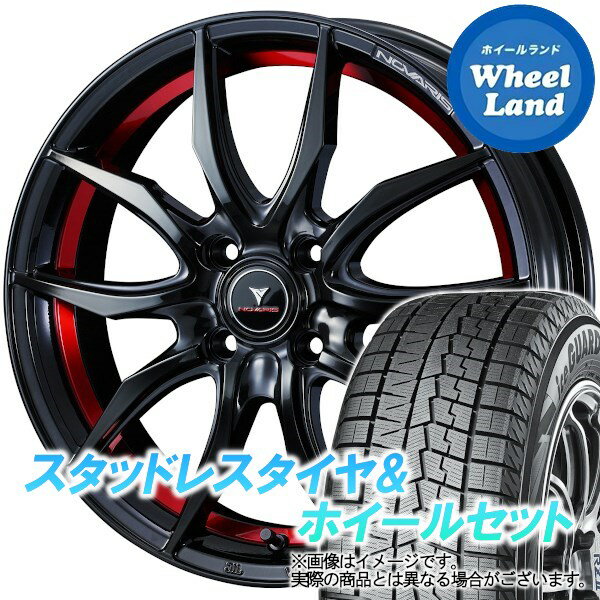 【20日(月)クーポンでお得!!】【タイヤ交換対象】ダイハツ ミラジーノ L650系 WEDS ノヴァリス ローグVF ピアノブラック/レッドライン ヨコハマ アイスガード 7 IG70 165/50R16 16インチ スタッドレスタイヤ&ホイールセット 4本1台分