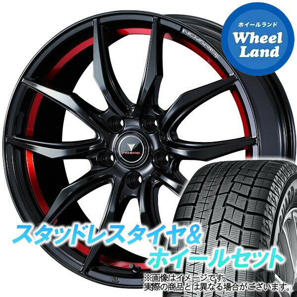 【25日(土)はお得な日!!】【タイヤ交換対象】ホンダ シビックセダン FC1 WEDS ノヴァリス ローグVF ピアノブラック/レッドライン ヨコハマ アイスガード 6 IG60 215/50R17 17インチ スタッドレスタイヤ&ホイールセット 4本1台分