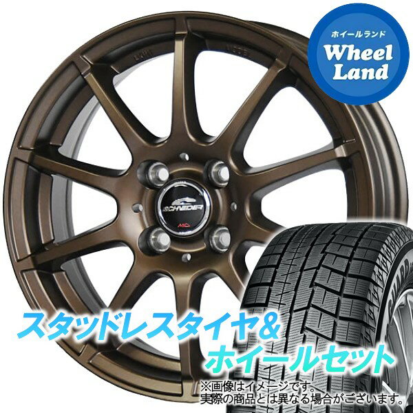 【25日(土)はお得な日!!】【タイヤ交換対象】ニッサン ウイングロード Y12系 シュナイダー スタッグ【限定カラー】 セミグロスブロンズ ヨコハマ アイスガード 6 IG60 185/65R15 15インチ スタッドレスタイヤ&ホイールセット 4本1台分