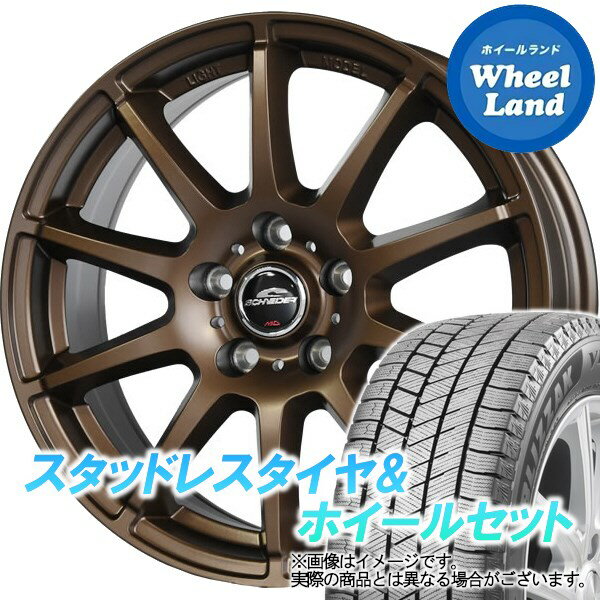 【25日(土)はお得な日!!】【タイヤ交換対象】ミツビシ アウトランダー GF7W,GF8W シュナイダー スタッグ【限定カラー】 セミグロスブロンズ ブリヂストン ブリザック VRX3 215/70R16 16インチ スタッドレスタイヤ&ホイールセット 4本1台分