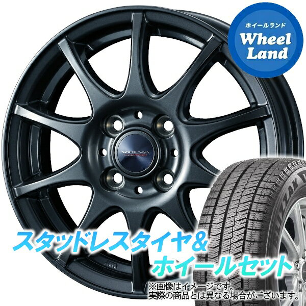 【9/10(土)クーポンでお得!!】【タイヤ交換対象】ダイハツ ムーブ LA150,160系 WEDS ヴェルヴァ チャージ ディープメタル ブリヂストン ブリザック VRX2 155/65R14 14インチ スタッドレスタイヤ&ホイールセット 4本1台分