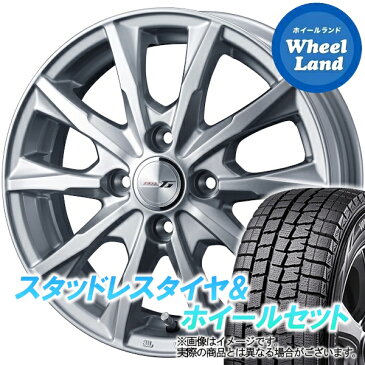 【9/5(月)クーポンあります!!】【タイヤ交換対象】ホンダ フリード スパイク GB3〜4 WEDS ジョーカー グライド シルバー ダンロップ ウインターマックス WM01 185/70R14 14インチ スタッドレスタイヤ&ホイールセット 4本1台分