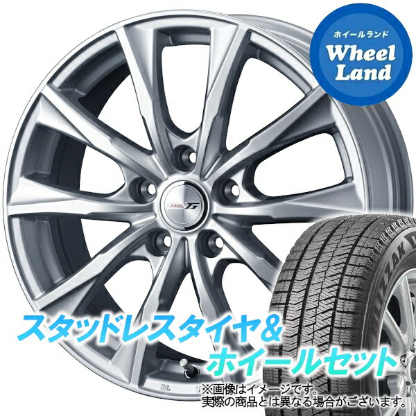 【8/20(土)クーポンでお得!!】【タイヤ交換対象】ホンダ フリード GB5〜6 WEDS ジョーカー グライド シルバー ブリヂストン ブリザック VRX2 195/55R16 16インチ スタッドレスタイヤ&ホイールセット 4本1台分