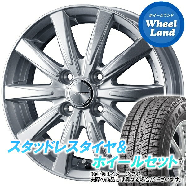 【15日(水)クーポンあり!!】【タイヤ交換対象】ダイハツ ミラ カスタム L250,260系 WEDS ジョーカー スピリッツ シルバー ブリヂストン ブリザック VRX2 165/55R14 14インチ スタッドレスタイヤ&ホイールセット 4本1台分