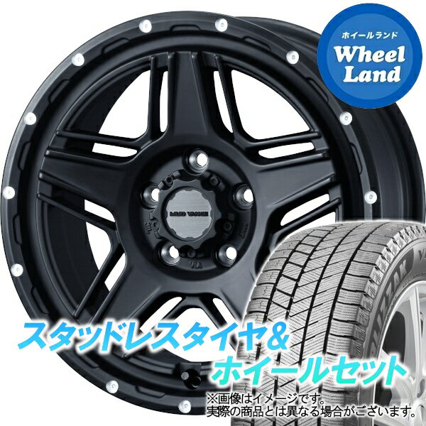 【30日(木)今月最後のクーポン!!】【タイヤ交換対象】トヨタ カムリ 50系 WEDS マッドヴァンス 07 フルマットブラック ブリヂストン ブリザック VRX3 215/55R17 17インチ スタッドレスタイヤ&ホイールセット 4本1台分