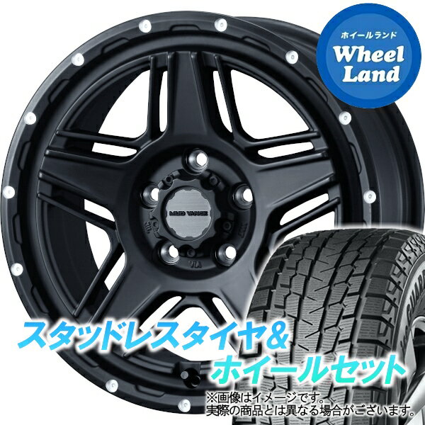 【25日(土)はお得な日!!】【タイヤ交換対象】ミツビシ アウトランダー GF7W,GF8W WEDS マッドヴァンス 07 フルマットブラック ヨコハマ アイスガード SUV G075 215/70R16 16インチ スタッドレスタイヤ&ホイールセット 4本1台分