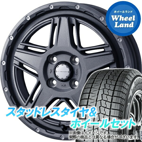 【1日(土)ワンダフル&クーポン!!】【タイヤ交換対象】ダイハツ ミラジーノ L650系 WEDS マッドヴァンス 07 フリントグレイ ヨコハマ アイスガード 7 IG70 165/55R15 15インチ スタッドレスタイヤ&ホイールセット 4本1台分