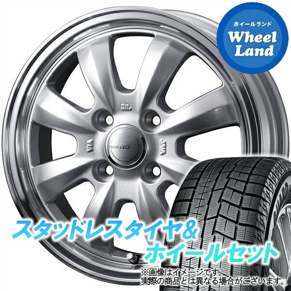 【20日(月)クーポンでお得!!】【タイヤ交換対象】スズキ アルト ラパン HE22系 WEDS グラフト 8S シルバー／リムポリッシュ ヨコハマ アイスガード 6 IG60 165/55R15 15インチ スタッドレスタイヤ&ホイールセット 4本1台分