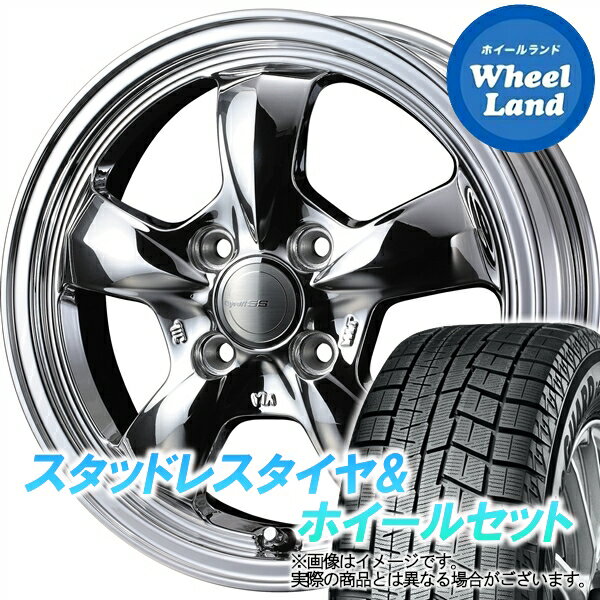 【20日(月)クーポンでお得!!】【タイヤ交換対象】ダイハツ タント カスタム L370系 WEDS グラフト 5S ブライトスパッタリング ヨコハマ アイスガード 6 IG60 155/65R14 14インチ スタッドレスタイヤ&ホイールセット 4本1台分