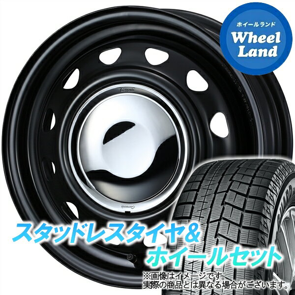 【20日(月)クーポンでお得!!】【タイヤ交換対象】ダイハツ タント エグゼ L450系 WEDS スチール ネオキャロ セミマットBK/CRキャップ ヨコハマ アイスガード 6 IG60 155/65R14 14インチ スタッドレスタイヤ&ホイールセット 4本1台分