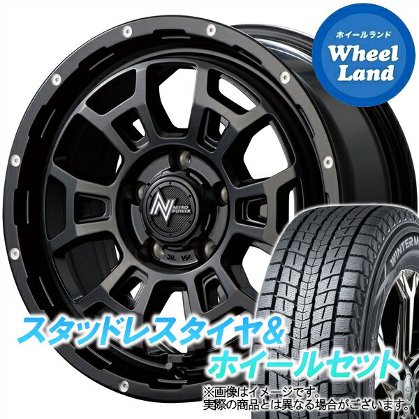 【25日(土)はお得な日!!】【タイヤ交換対象】ミツビシ アウトランダー CW5W MID ナイトロパワー H6スラッグ セミグロスBK/マシニング ダンロップ ウインターマックス SJ8+ 215/70R16 16インチ スタッドレスタイヤ&ホイールセット 4本1台分