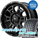 【5日(日)クーポンあり!!】【タイヤ交換対象】ミツビシ デリカD:5 CV5W/CV1W 4WD MID ナイトロパワー H6スラッグ セミグロスBK/マシニング ダンロップ ウインターマックス WM02 225/60R17 17インチ スタッドレスタイヤ&ホイールセット 4本1台分