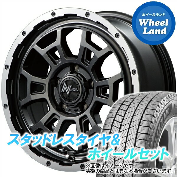 【20日(月)クーポンでお得!!】【タイヤ交換対象】トヨタ カローラ ルミオン 全車 MID ナイトロパワー H6スラッグ SGGM/フランジDC/リムP ブリヂストン ブリザック VRX3 205/55R16 16インチ スタッドレスタイヤ&ホイールセット 4本1台分