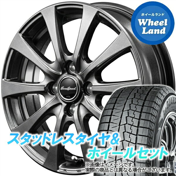 【25日(土)はお得な日!!】【タイヤ交換対象】ニッサン ウイングロード Y12系 MID ユーロスピード G10 メタリックグレー ヨコハマ アイスガード 7 IG70 175/70R14 14インチ スタッドレスタイヤ&ホイールセット 4本1台分