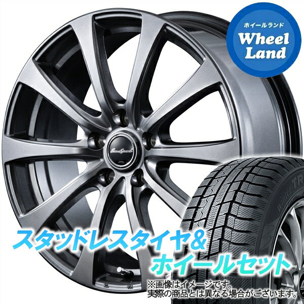 【20日(月)クーポンでお得!!】【タイヤ交換対象】マツダ マツダ6　ワゴン GJ系 MID ユーロスピード G10 メタリックグレー トーヨー ウインタートランパス TX 225/50R18 18インチ スタッドレスタイヤ&ホイールセット 4本1台分