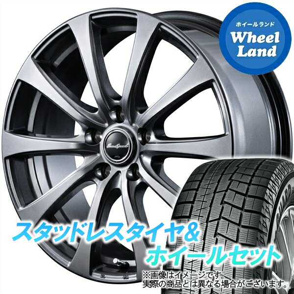 【20日(月)クーポンでお得!!】【タイヤ交換対象】ホンダ アコードワゴン CM系 MID ユーロスピード G10 メタリックグレー ヨコハマ アイスガード 6 IG60 215/45R17 17インチ スタッドレスタイヤ&ホイールセット 4本1台分