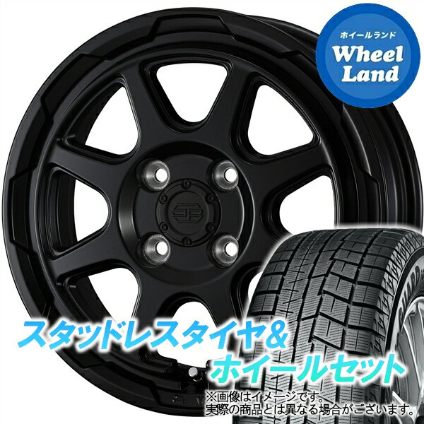 【15日(水)クーポンあり!!】【タイヤ交換対象】ダイハツ ミラ ココア L675系 WEDS ウェッズ スタットベルク セミマットブラック ヨコハマ アイスガード 6 IG60 155/65R14 14インチ スタッドレスタイヤ&ホイールセット 4本1台分