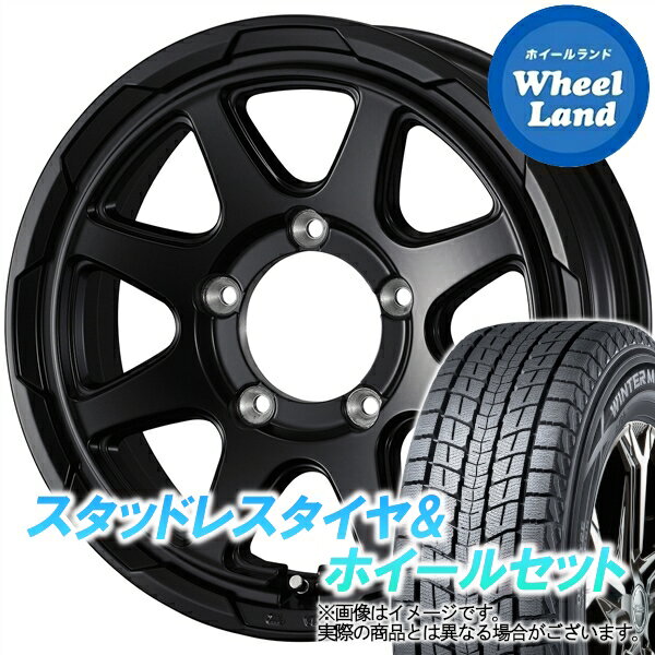 【25日(土)はお得な日 】【タイヤ交換対象】スズキ ジムニー JB64W WEDS ウェッズ スタットベルク セミマットブラック ダンロップ ウインターマックス SJ8 175/80R16 16インチ スタッドレスタイヤ ホイールセット 4本1台分