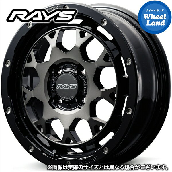 【ホイールのみ単品4本セット】軽自動車レイズ チームデイトナ M9+ ブラック/ディスククリアスモーク(BEL) 5.0J-15 インセット45 4穴 PCD100 15インチホイール 4本1台分【送料無料】