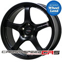 【86/BRZ他】ホットスタッフ クロススピード ハイパーエディションCR5 セミグロスブラック(GB) 7.5J-18 +48 5穴 PCD100 18インチホイール単品 4本1台分【送料無料】