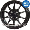 【アクア/ヤリス他】ホットスタッフ Gスピード G-07 メタリックブラック(MBK) 5.5J-15 +43 4穴 PCD100 15インチホイール 4本1台分【送料無料】(2)