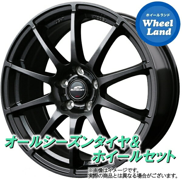 【30日(木)今月最後のクーポン!!】【タイヤ交換対象】トヨタ カムリ 50系 MID シュナイダー スタッグ ストロングガンメタ ダンロップ オールシーズン MAXX AS1 215/55R17 17インチ オールシーズンタイヤ ホイール セット 4本1台分