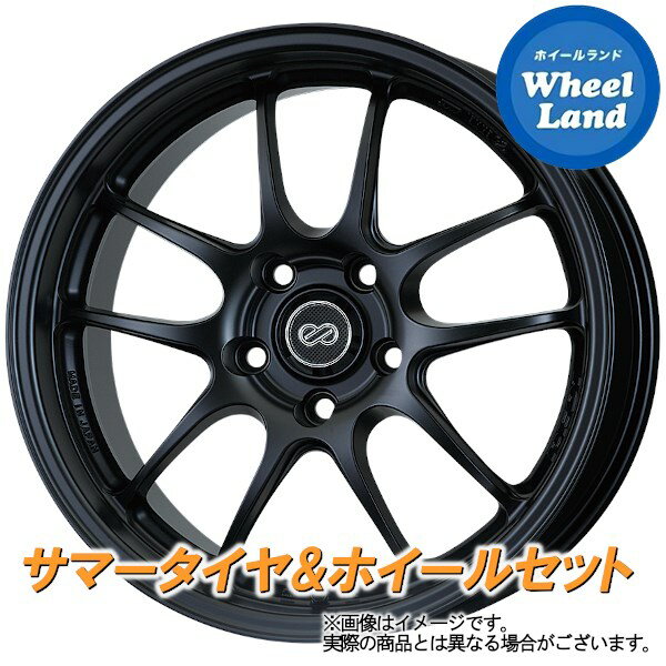 【20日(月)クーポンでお得!!】【タイヤ交換対象】ニッサン ステージア M35系 ENKEI パフォーマンスライン PF01 マットブラック ダンロップ エナセーブ EC204 215/55R17 17インチ サマータイヤ ホイール セット 4本1台分