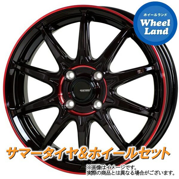 【20日(月)クーポンでお得!!】【タイヤ交換対象】トヨタ パッソセッテ M500系 HOT STUFF Gスピード P-05R ブラック＆レッドクリア ヨコハマ ブルーアース 4S AW21 185/55R15 15インチ オールシーズンタイヤ ホイール セット 4本1台分