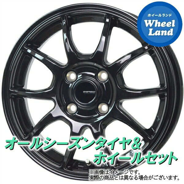 【5日(水)クーポンあり 】【タイヤ交換対象】スズキ スイフト Z 83S HOT STUFF Gスピード G-06 メタリックブラック ヨコハマ ブルーアース 4S AW21 175/65R15 15インチ オールシーズンタイヤ ホイール セット 4本1台分