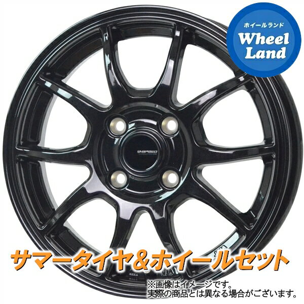 【15日(水)クーポンあり!!】【タイヤ交換対象】ホンダ ゼスト JE系 NA車 2WD HOT STUFF Gスピード G-06 メタリックブラック ダンロップ エナセーブ EC204 155/65R13 13インチ サマータイヤ ホイール セット 4本1台分