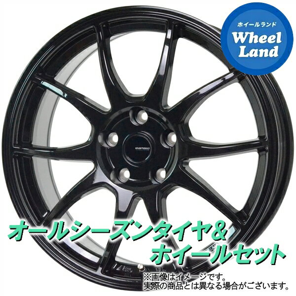 【30日〜1日48Hクーポン!!】【タイヤ交換対象】ニッサン ジューク F15系 HOT STUFF Gスピード G-06 メタリックブラック ヨコハマ ブルーアース 4S AW21 215/55R17 17インチ オールシーズンタイヤ ホイール セット 4本1台分