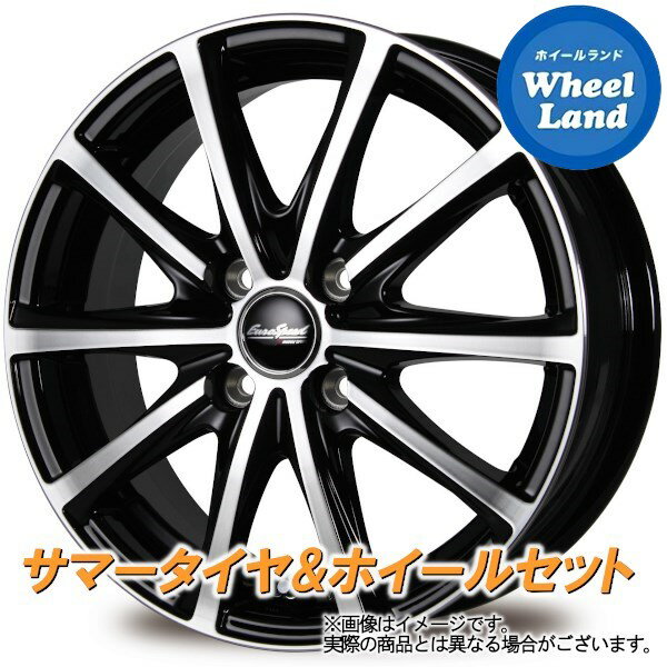 【5日(水)クーポンあり!!】【タイヤ交換対象】ダイハツ ミラ カスタム L275,285系 MID ユーロスピード V25 ブラックポリッシュ ダンロップ エナセーブ RV505 165/55R15 15インチ サマータイヤ ホイール セット 4本1台分