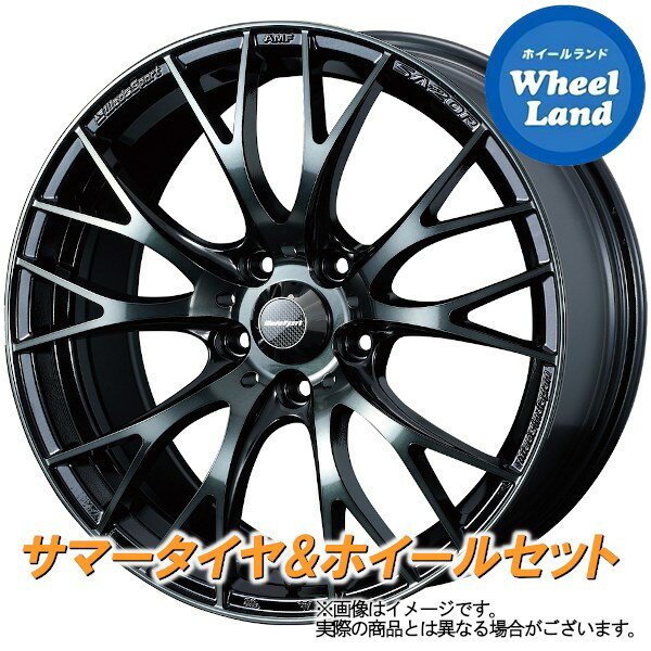 【20日(月)クーポンでお得!!】【タイヤ交換対象】スバル レガシィ ランカスター BH系 WEDS ウェッズスポーツ SA-20R ウォースブラッククリア ダンロップ エナセーブ EC204 215/55R17 17インチ サマータイヤ ホイール セット 4本1台分