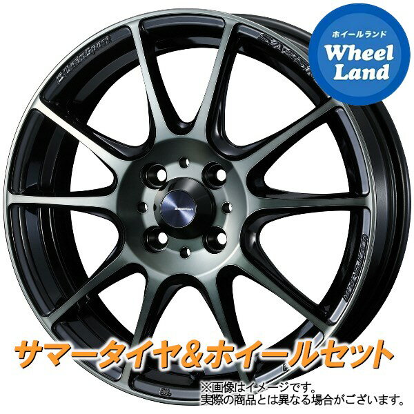 【20日(月)クーポンでお得!!】【タイヤ交換対象】トヨタ パッソセッテ M500系 WEDS ウェッズスポーツ SA-25R ウォースブラッククリアー ダンロップ エナセーブ EC204 185/55R15 15インチ サマータイヤ ホイール セット 4本1台分