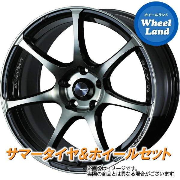 【25日(土)はお得な日!!】【タイヤ交換対象】ミツビシ ギャランフォルティス CY系 WEDS ウェッズスポーツ SA-75R ウォースブラッククリアー ヨコハマ ブルーアース GT AE51 215/50R17 17インチ サマータイヤ ホイール セット 4本1台分