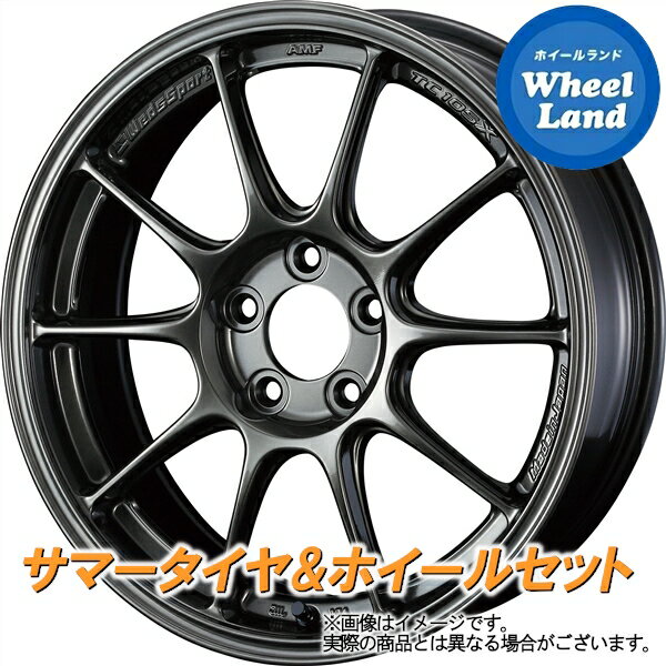 【20日(月)クーポンでお得!!】【タイヤ交換対象】スバル レガシィツーリングワゴン BH系 WEDS ウェッズスポーツ TC105X EJチタン ダンロップ ビューロ VE304 205/55R16 16インチ サマータイヤ ホイール セット 4本1台分