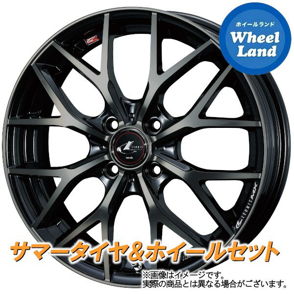 【20日(月)クーポンでお得!!】【タイヤ交換対象】ダイハツ ミラジーノ L650系 WEDS レオニス MX パールブラックミラーカット/Tiトップ BS ポテンザ アドレナリンRE004 165/50R16 16インチ サマータイヤ ホイール セット 4本1台分