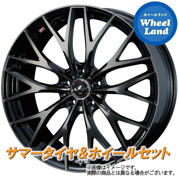 【20日(月)クーポンでお得!!】【タイヤ交換対象】ホンダ クロスロード RT系 WEDS レオニス MX パールブラックミラーカット/Tiトップ ヨコハマ アドバン フレバ V701 225/50R18 18インチ サマータイヤ ホイール セット 4本1台分