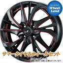 【10日(金)はお得な日!!】【タイヤ交換対象】ダイハツ ミラジーノ L650系 WEDS レオニス TE ブラック/SCマシニングレッド ダンロップ ディレッツァ Z3 165/50R16 16インチ サマータイヤ ホイール セット 4本1台分